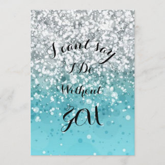 Turkos brudtärningsinbjudan inbjudningar