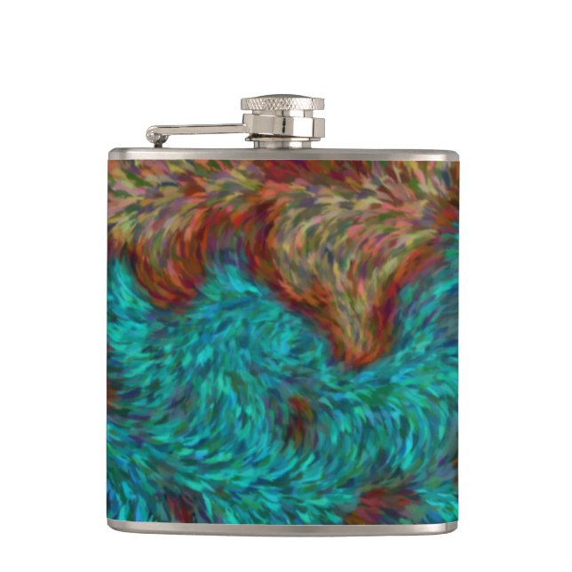 Turkos Bruschstroke (bränd Orange) > Hip Flasks Fickplunta (Framsidan)