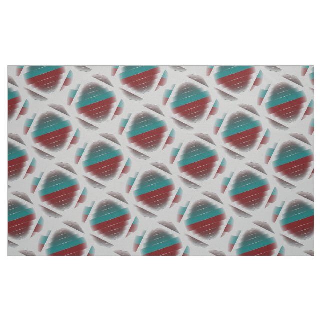 Turkos burgunder snurrande tyg (Fat Quarter)