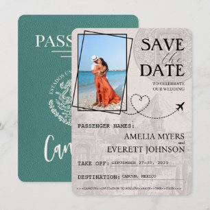 Turkos Cancun Passport Spara datum Datumet