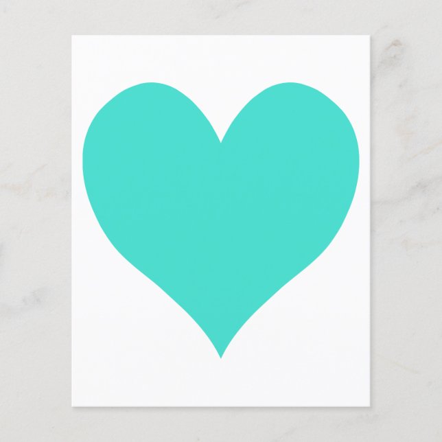 Turkos Cute Heart (Framsida)