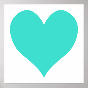Turkos Cute Heart Poster