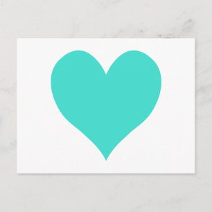 Turkos Cute Heart Vykort