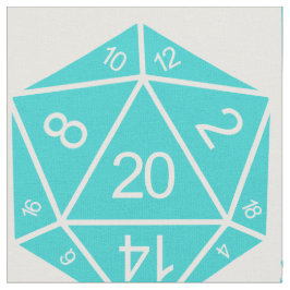 Turkos D20 Dice Fabric Tyg