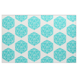 Turkos D20 Dice Fabric Tyg
