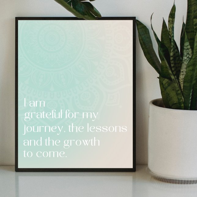 Turkos Daily Gratitude Affirmation Poster (Skapare uppladdad)