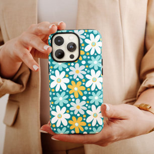 Turkos Daisy Flower   iPhone 14 Fodral-Mate