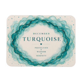 Turkos december födelsedagssten flexi magnet