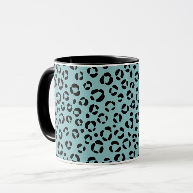 Turkos Djurtryck Mugg (Framsida vänster)