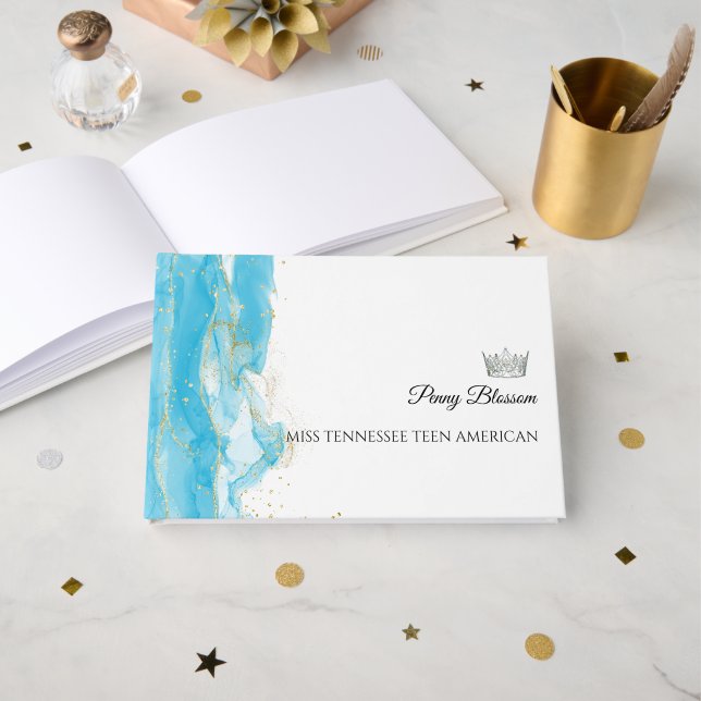 Turkos Dröm Pageant Systrar Autografbok Gästböcker (Framsida öppen)
