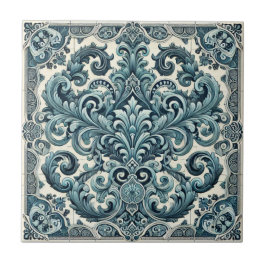 Turkos Elegans - Portugisisk Inspirerad Design Kakelplatta