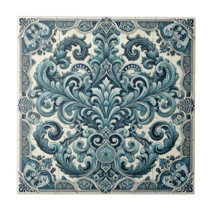 Turkos Elegans - Portugisisk Inspirerad Design Kakelplatta