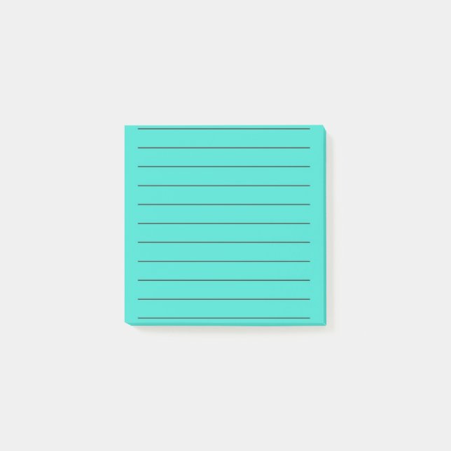 Turkos Elegant Stationery Vibrant Post-it Block (Framsida)
