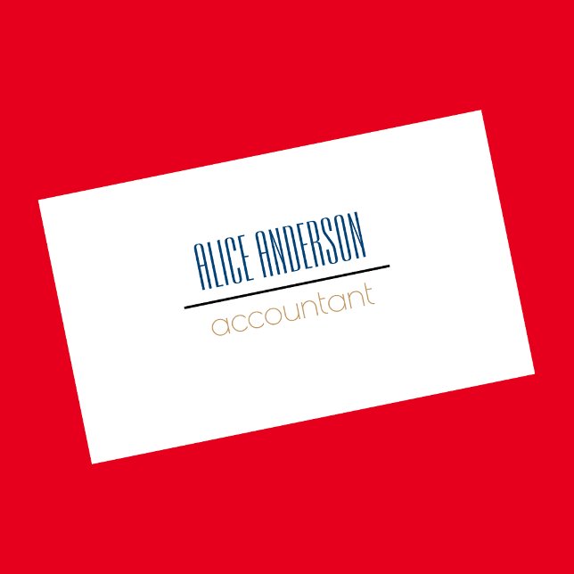 Turkos enkel geometrisk modern revisor verksamhet visitkort (Skapare uppladdad)