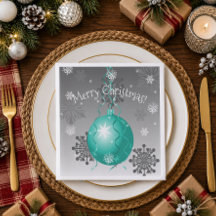 Turkos Fancy julgransprydnad Pappersservett