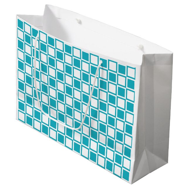 Turkos Fet Mod Squares (Framsidan Vinklad)