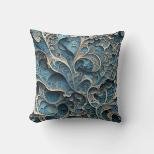 Turkos Filigree Kudde