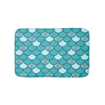 Turkos-fisk  mönster med glitter, effekt