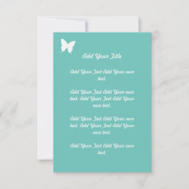 Turkos Fjäril Bröllopspresenter Inbjudningar