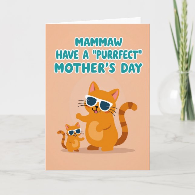 Turkos födelsedagskort till mamma kort (Framsida)