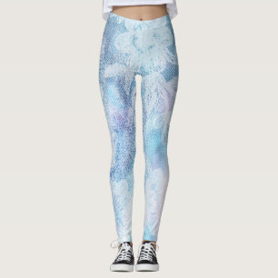 Turkos för blått för vattenfärg för leggings