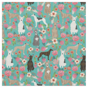 turkos för hundar vintage-blommigt tyg