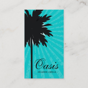 TURKOS för PALMTRÄD 311-OASIS Visitkort