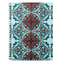 Turkos Fractal Star Blast Anteckningsbok