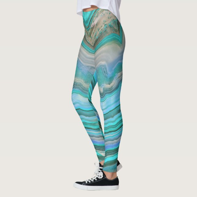 turkos gem leggings (Vänster)