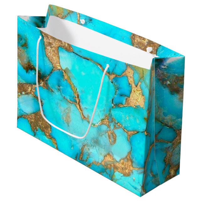 turkos gemstone Gift Bag (Framsidan Vinklad)