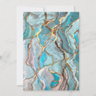 Turkos Geode Kintsugi Inbjudningar