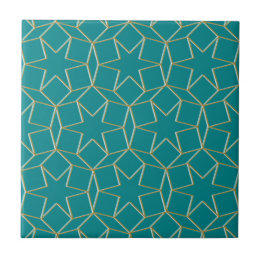 Turkos Geometric mönster Kakelplatta