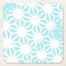 Turkos geometric mönster underlägg papper kvadrat