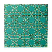 Turkos Geometric Star mönster