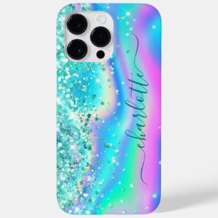Turkos Glitter Iridescent Glam Girligt Signatur