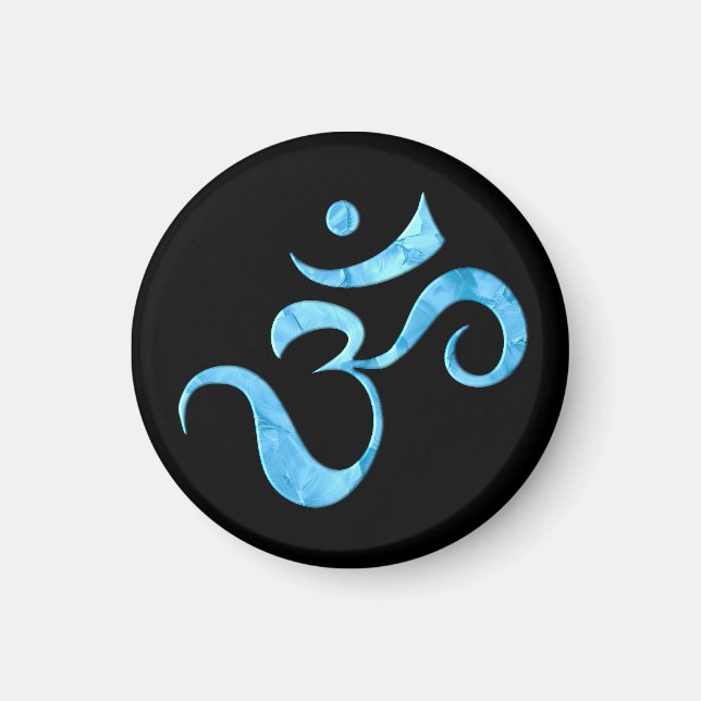 Turkos Glitter Om  Magnet (Framsidan)