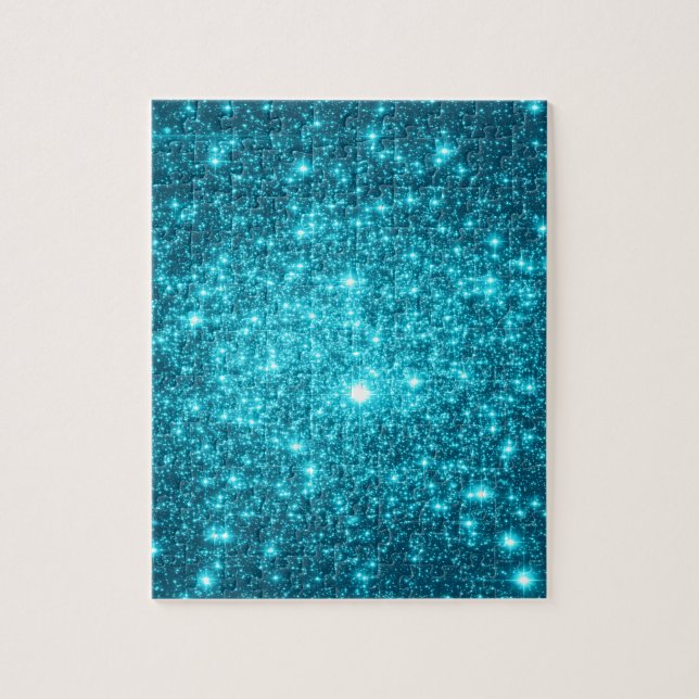 Turkos Glitter Pussel (Vertikal)