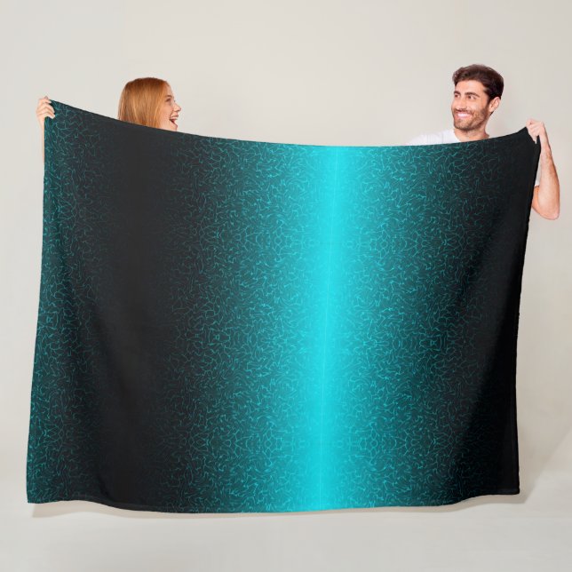 Turkos Gradient Glitter Konstfilt Fleecefilt (På plats)