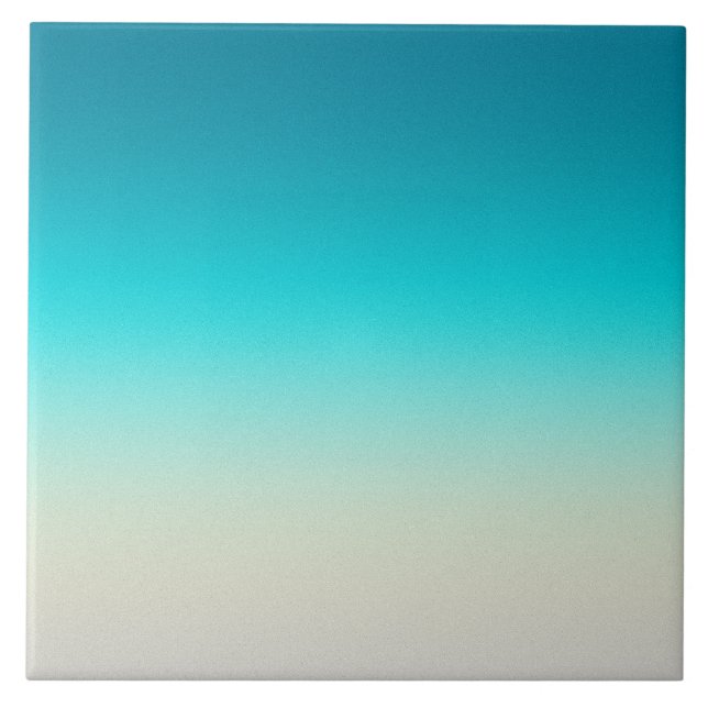 Turkos Gradient Modern Ombre Kakelplatta (Framsidan)