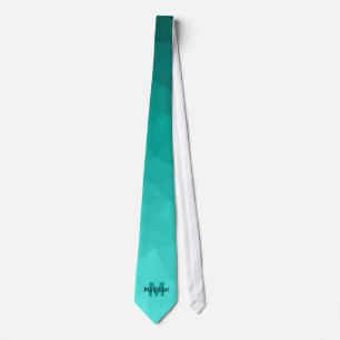 Turkos-gradientgeometri med mönster Monogram Slips
