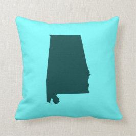 Turkos Grön Alabama Form Kudde