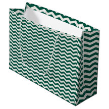 Turkos Grön Chevron sicksack randmönster