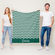 Turkos Grön Chevron sicksack randmönster