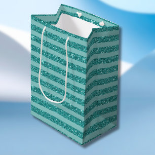 Turkos Grön Glitter Stil Horisontella Ränder