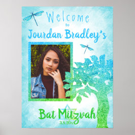 Turkos & Grön Part Välkomstskylt Poster