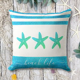 Turkos grönt 3: Livskript för stjärnfiskstrand fet Kudde