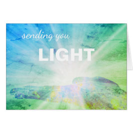*~* Turkos & Grönt Healing Energy Sending Light Hälsningskort