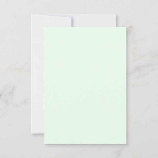 Turkos Grönt Mjuk Blek Vit Pastel Solid Färg Kort (Framsida)