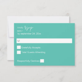 Turkos Grönt MOD Kalligrafi på OSA av måltid