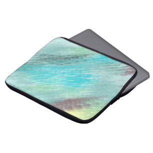 Turkos, Grönt och Mauve Marble Abstrakt Laptop Fodral